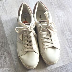 Guess Cream Sneakers with Gold Accents /Size 11